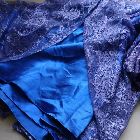 Bonny Prom Dress sz 12 Maxi Lace Jeweled Purple Fairy Romantic Modest Boho NEW‎ - Picture 10 of 10